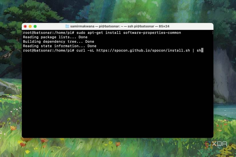 Install the Software Properties Common package using Terminal on Raspberry Pi