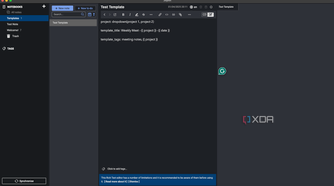 The Joplin Template plugin in action.