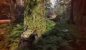 A screenshot from the game The Last of Us Part II, showing Abby's health running low.