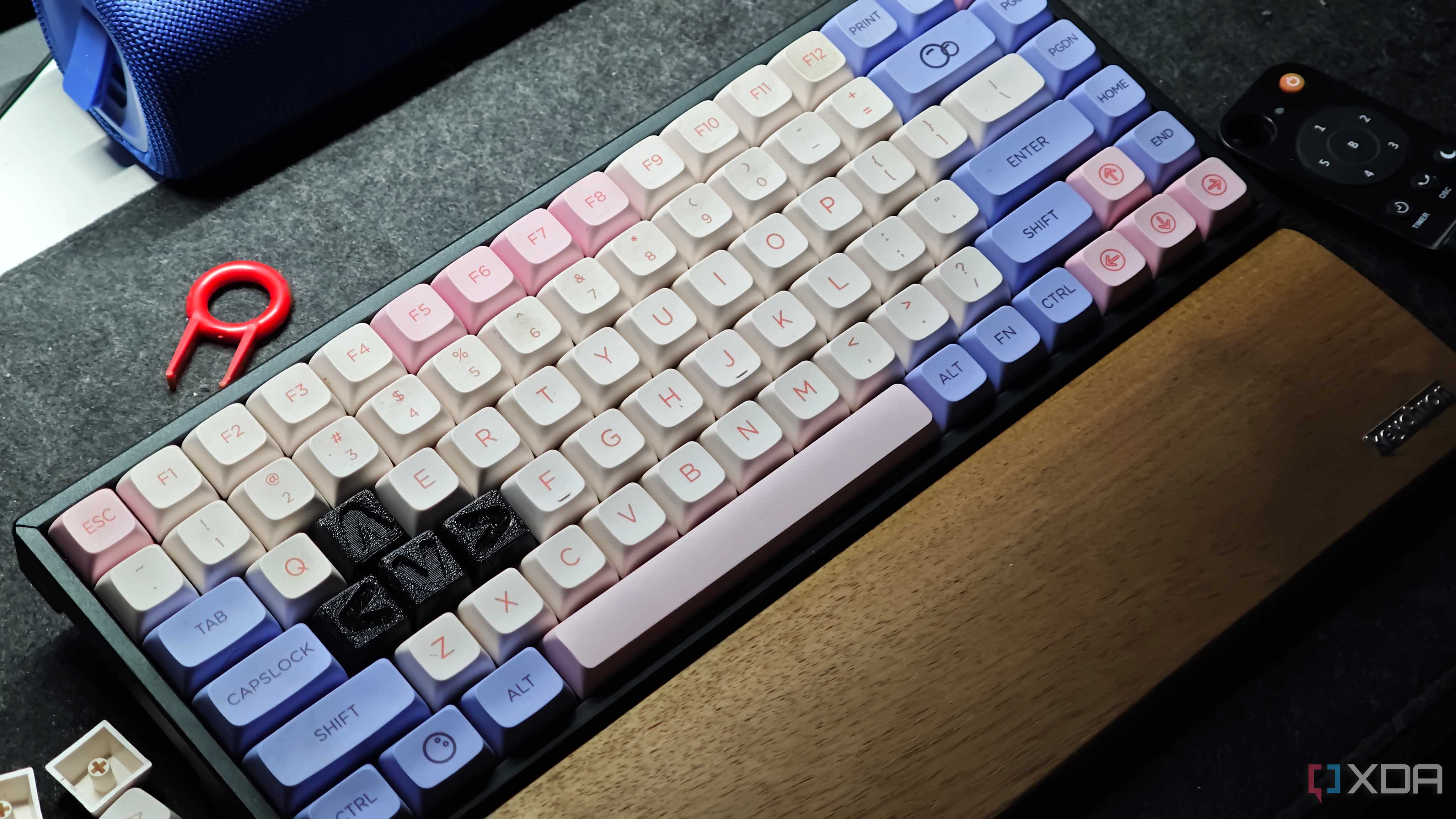 Light bar lighting up the keyboard