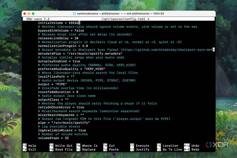 Make Changes in the SpoCon's Configuration File to add custom values