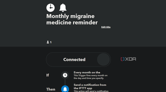 migraine medicine reminder applet