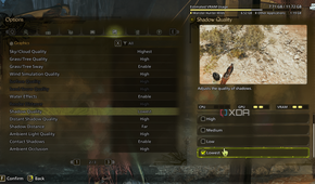 Low shadow settings Monster Hunter Wilds