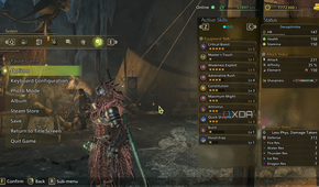 Accessing in-game Monster Hunter Wilds settings