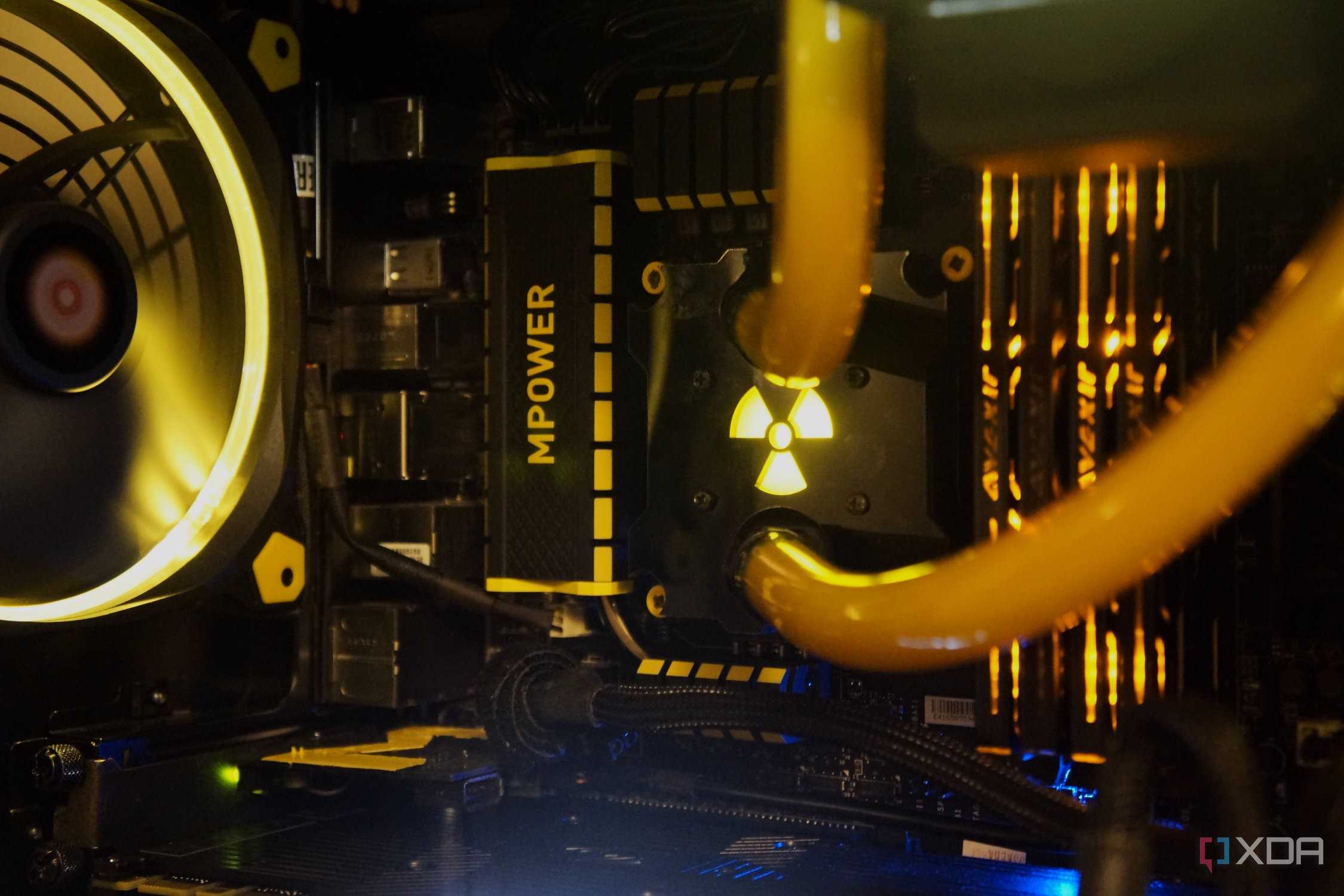 yellow and black themed pc build
