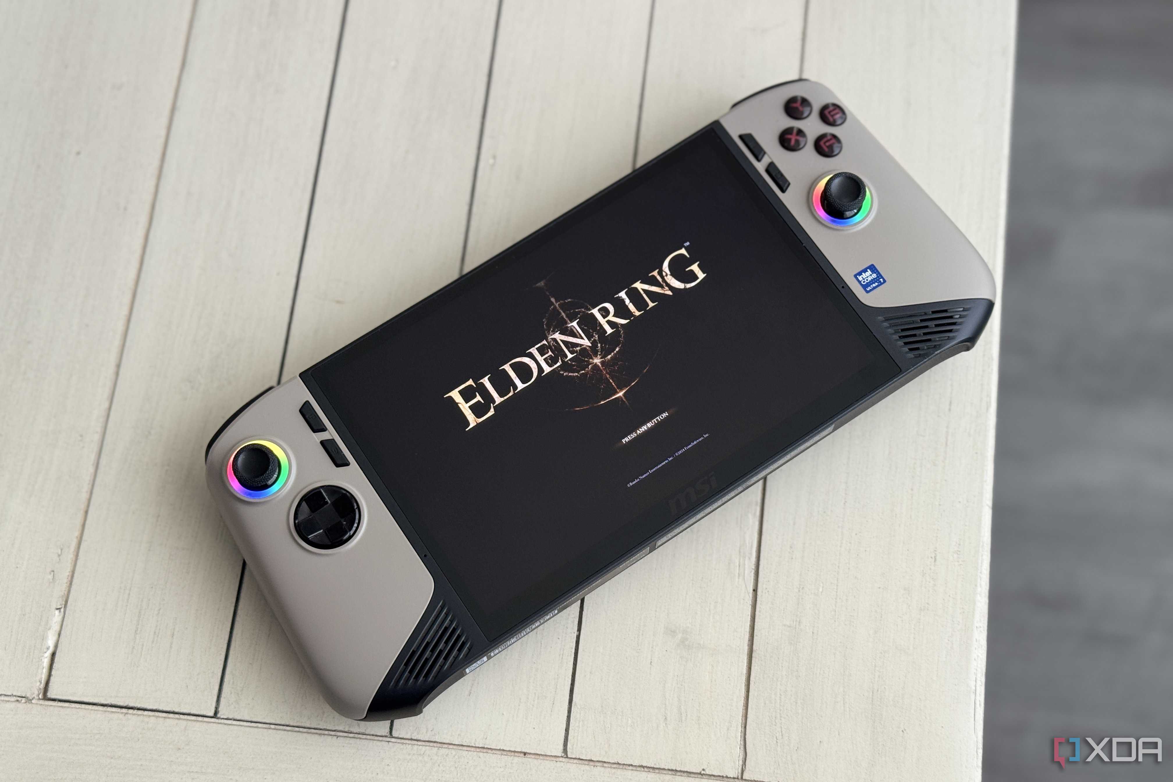 msi claw 8 ai plus showing elden ring