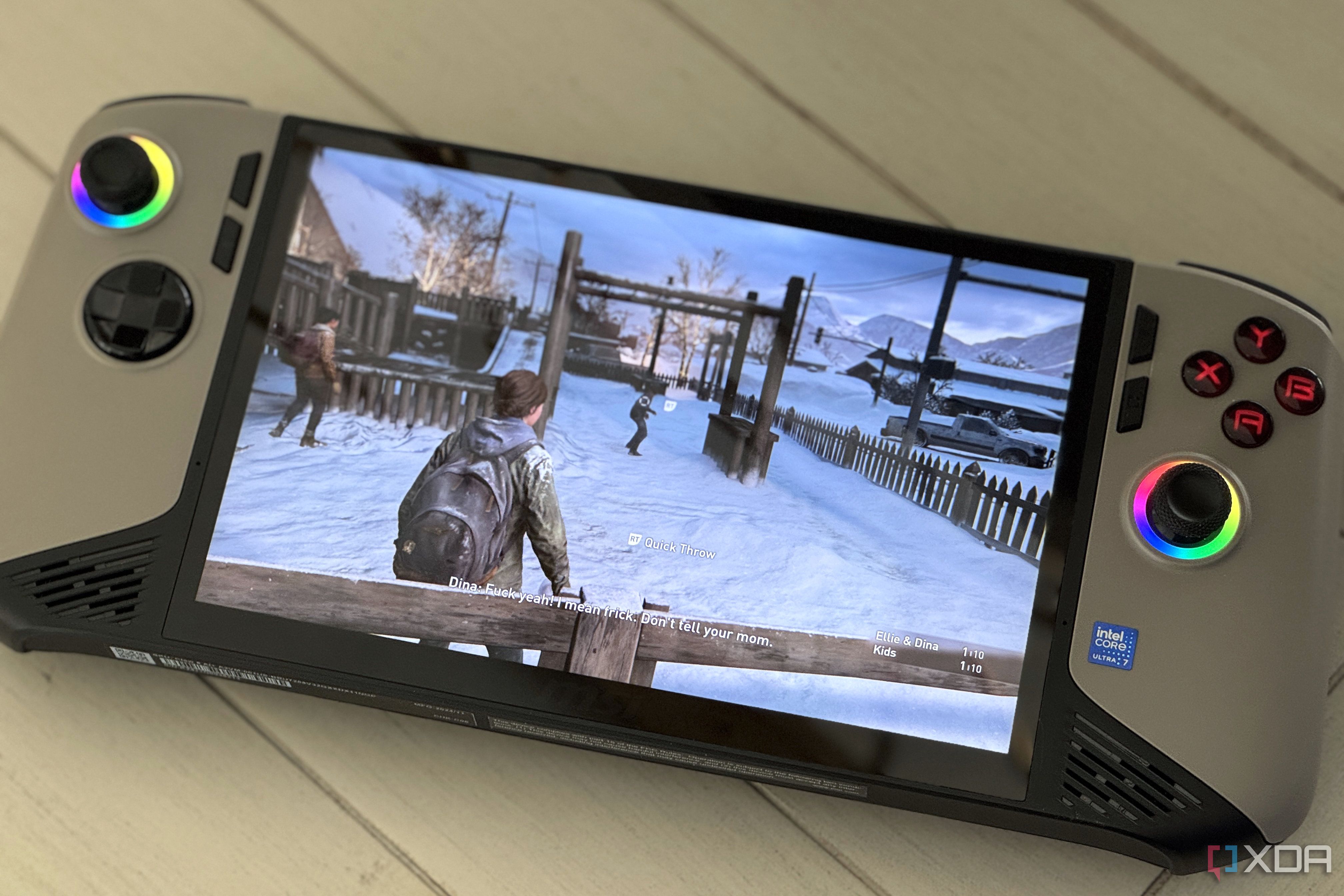 msi claw 8 ai plus playing the last of us part two