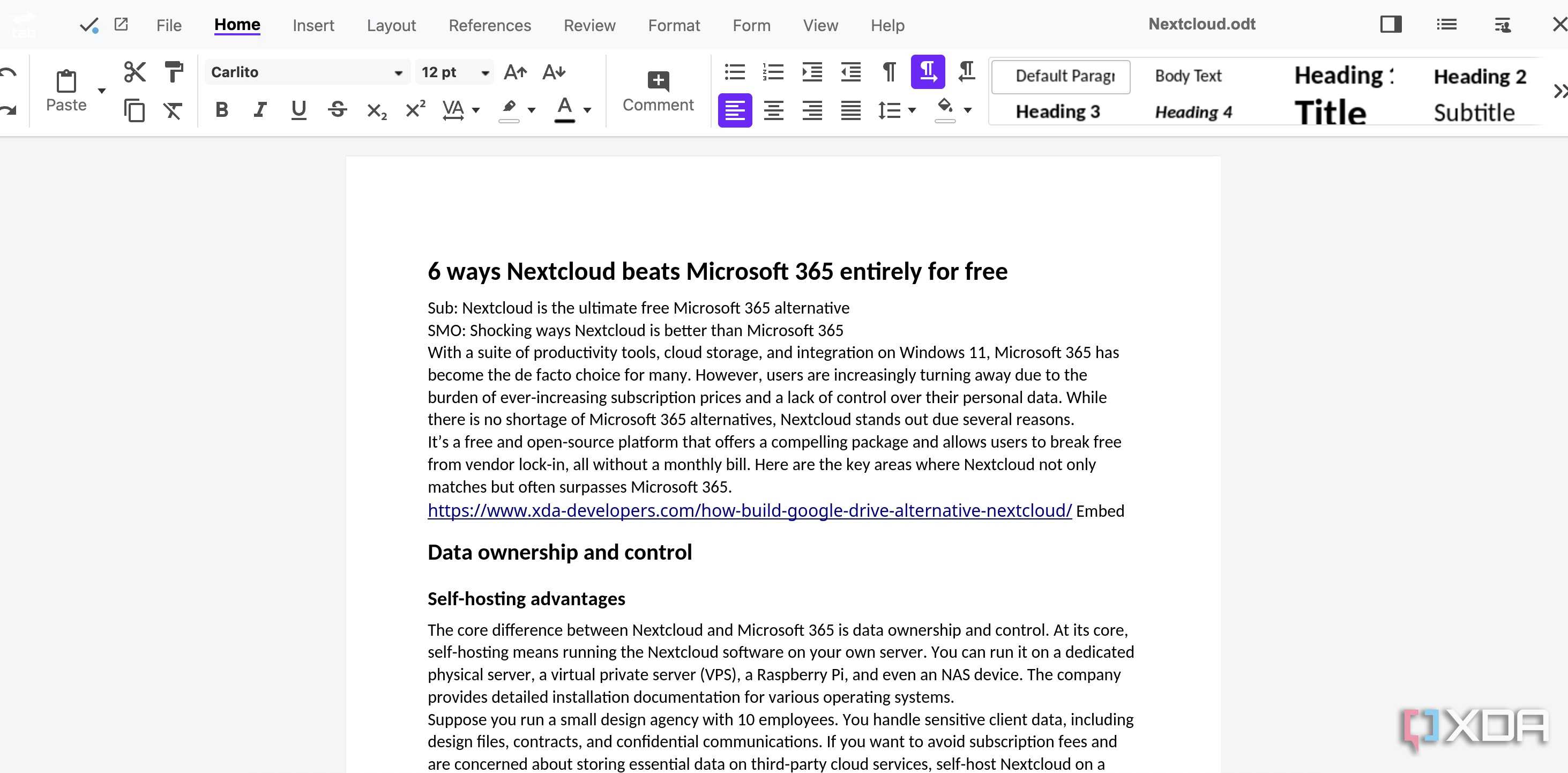 Nextcloud documents