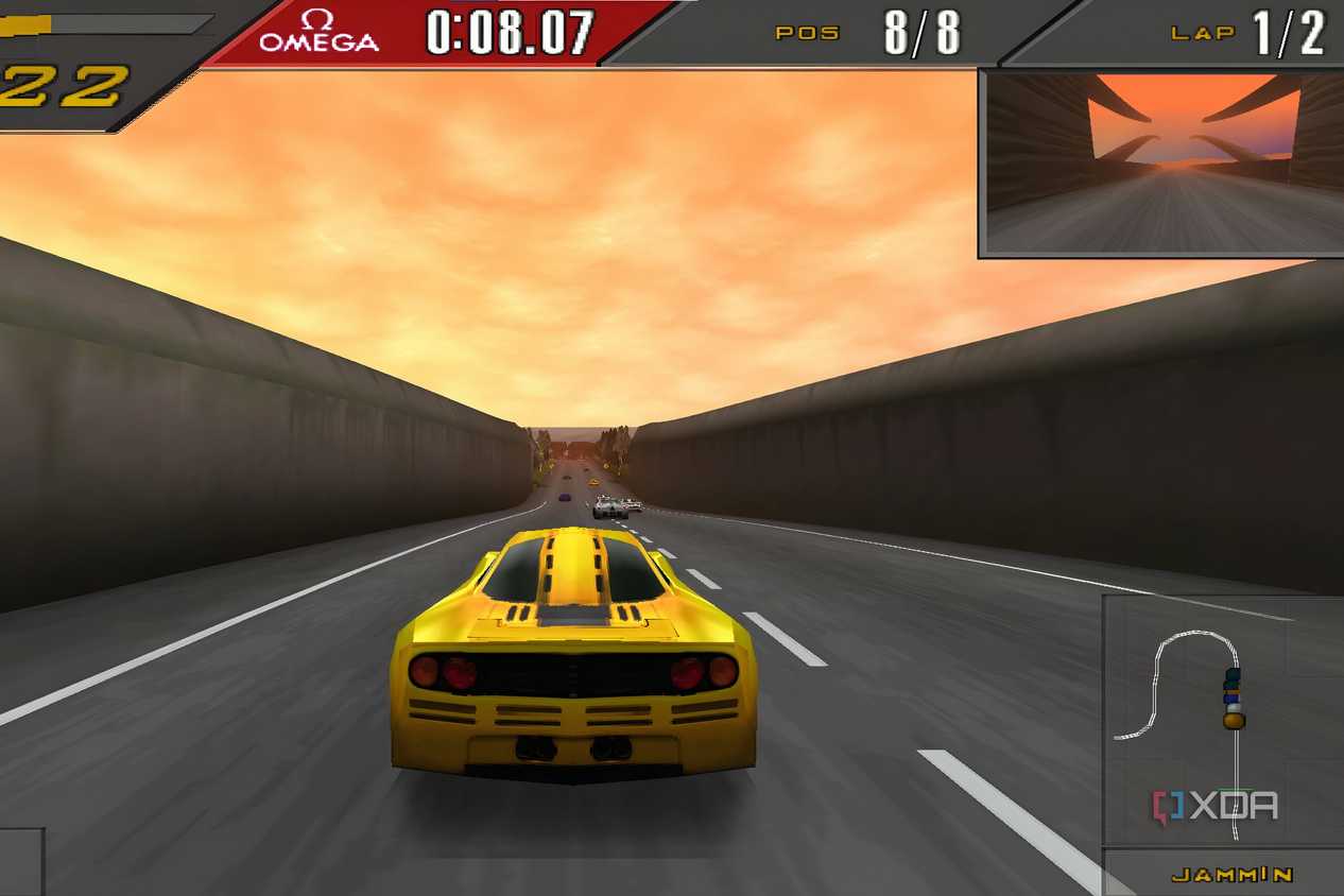 A screenshot from Need for Speed 2 SE, showing the game's mini-map while in the middle of a race.