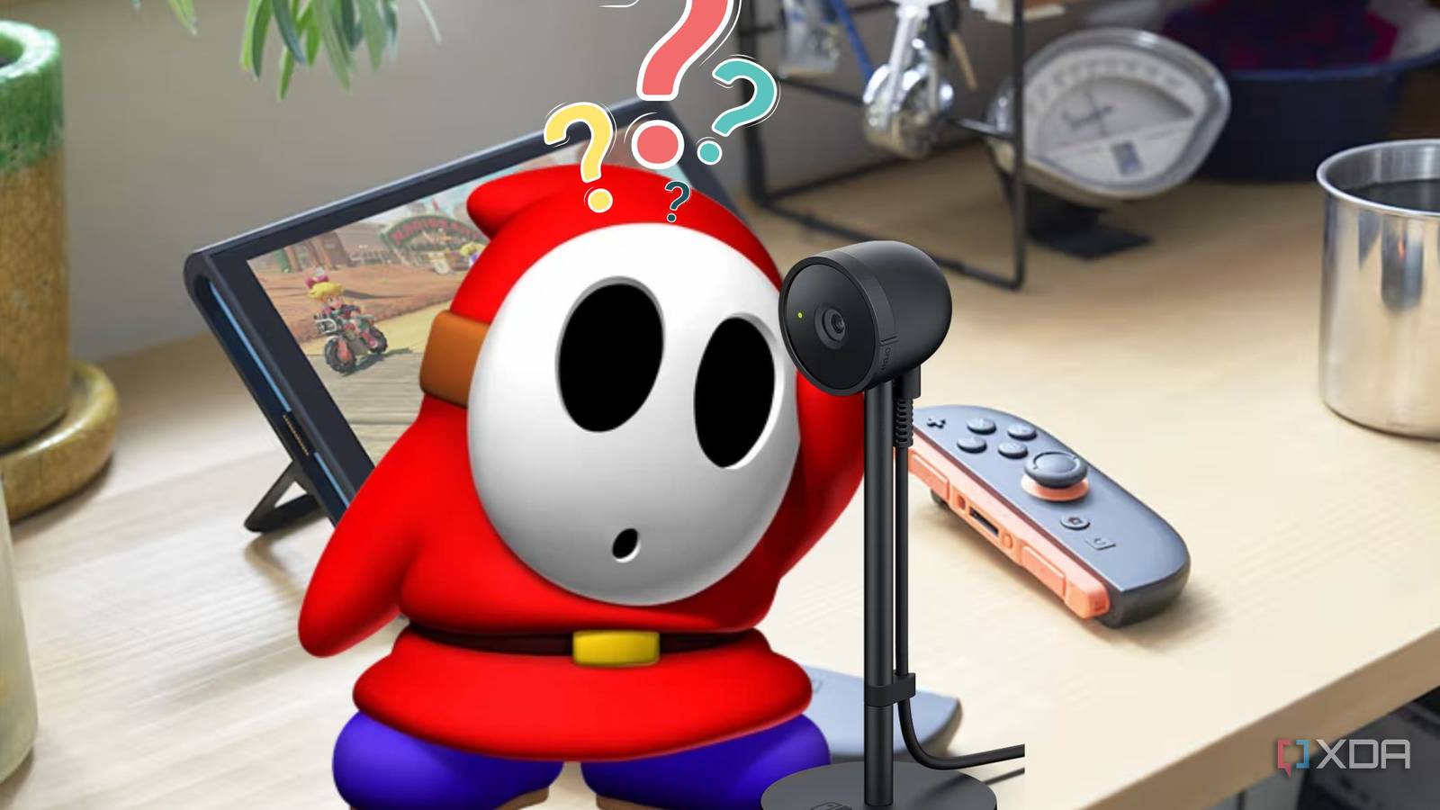 Nintendo Switch 2 camera with confused Shy Guy