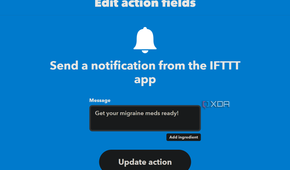 notification message on-iffttt reminding to get medication ready
