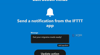 notification message on-iffttt reminding to get medication ready