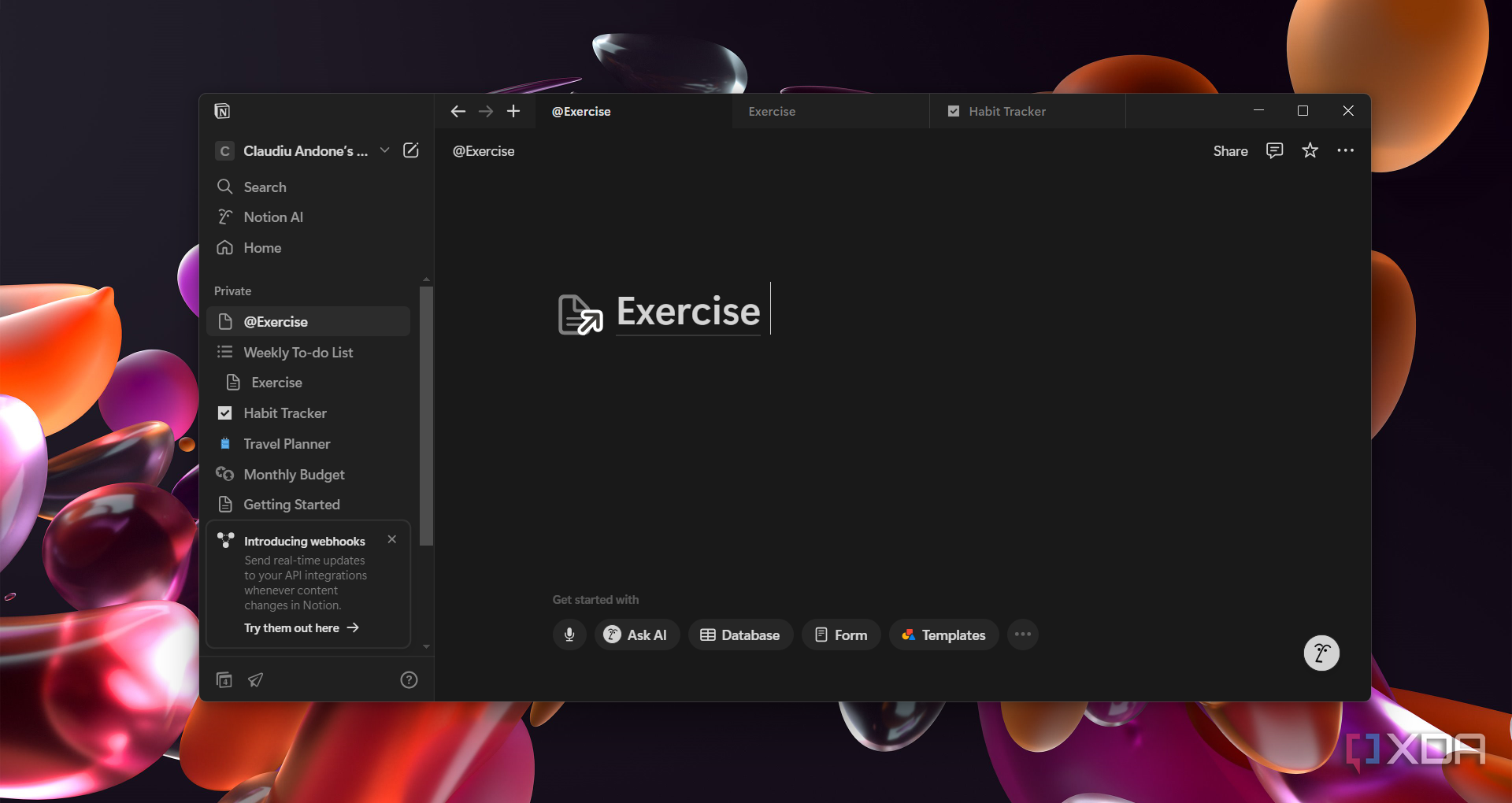 Backlinking a page in Notion