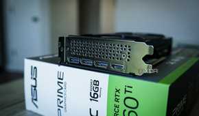 An image of an NVIDIA RTX 5060 Ti GPU on its box.