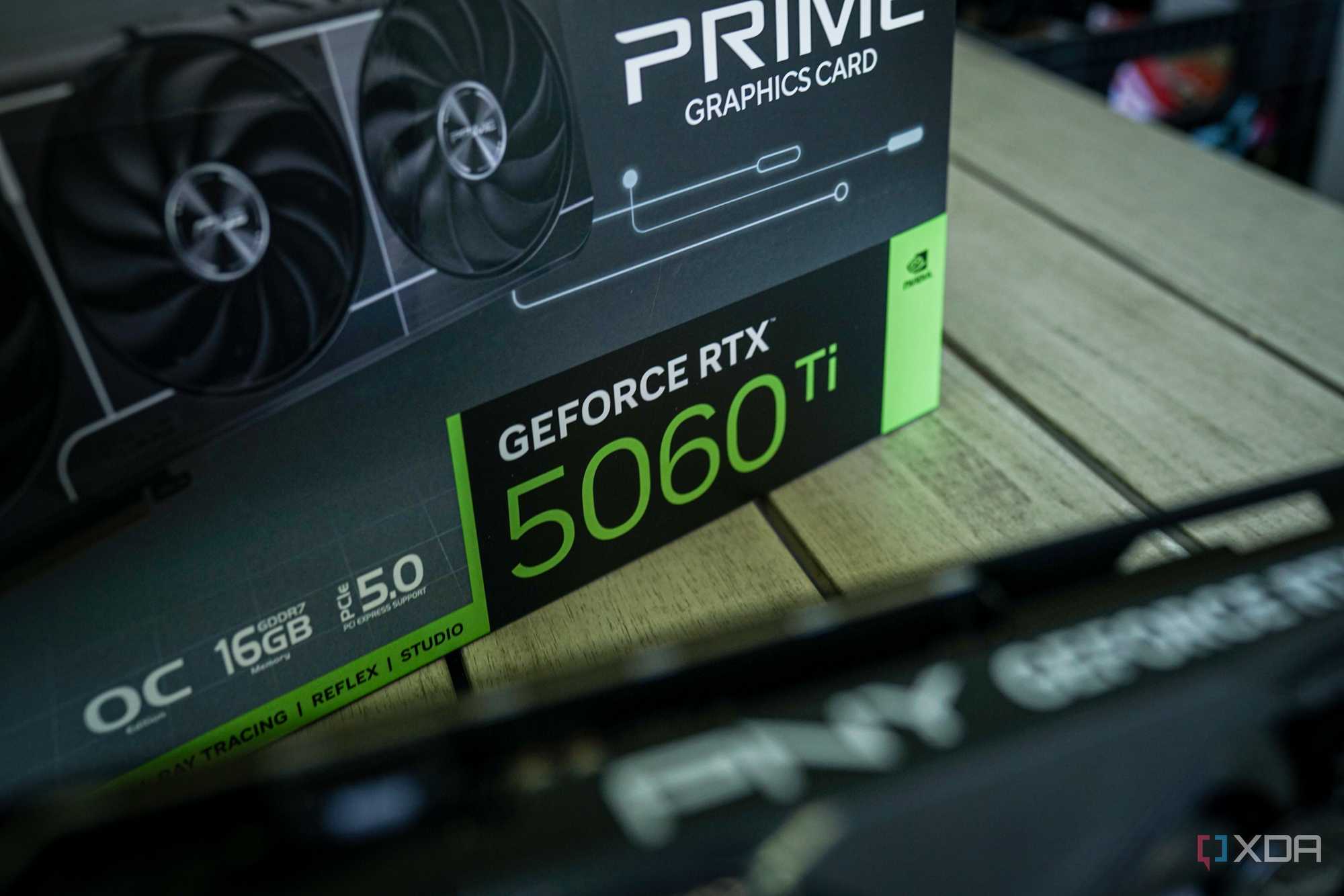 Box for Nvidia's RTX 5060 Ti.