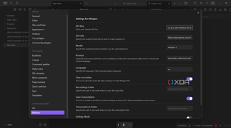 Obsidian-with-Whisper-plugin-configuration