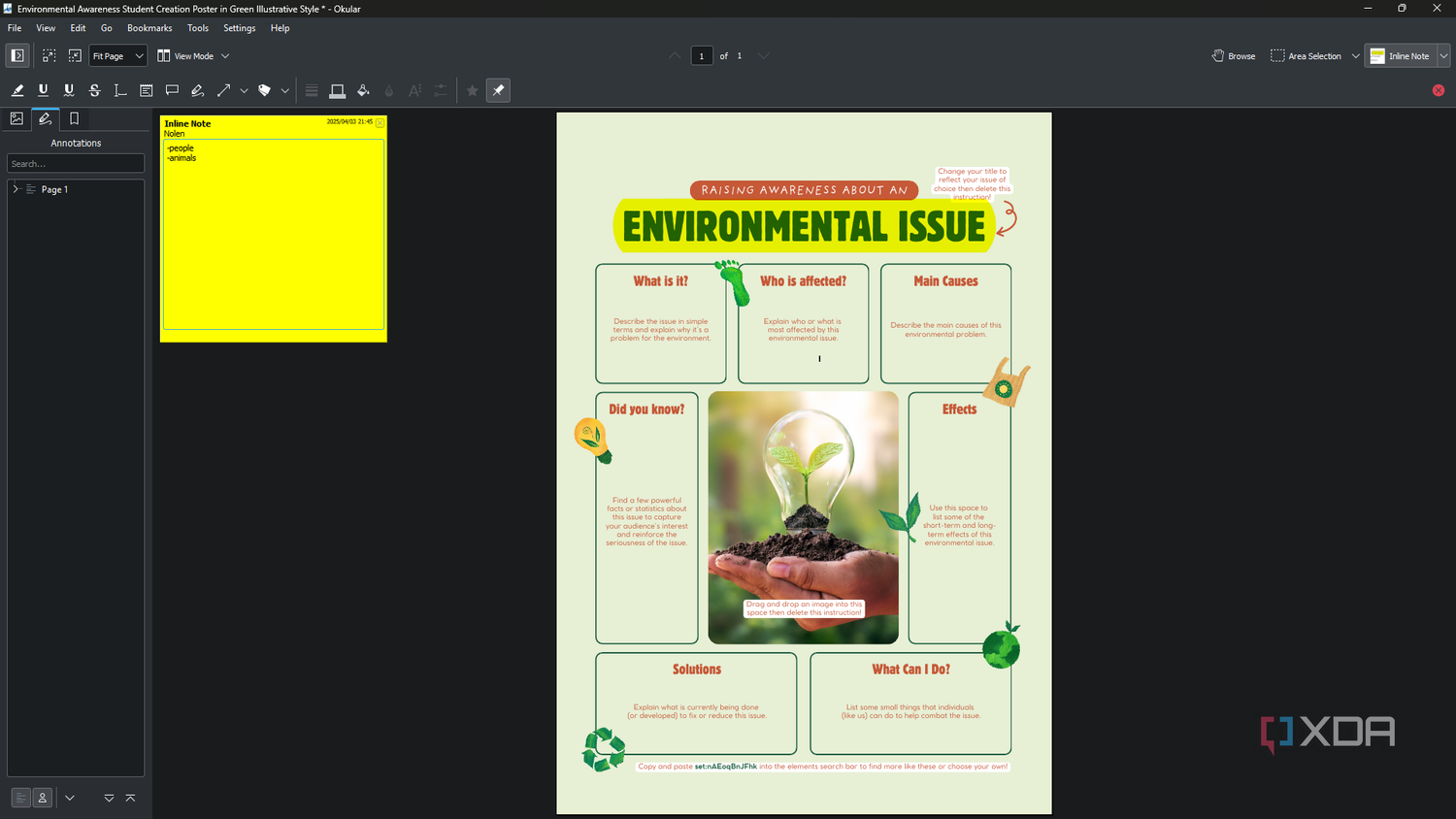 Okular inline note