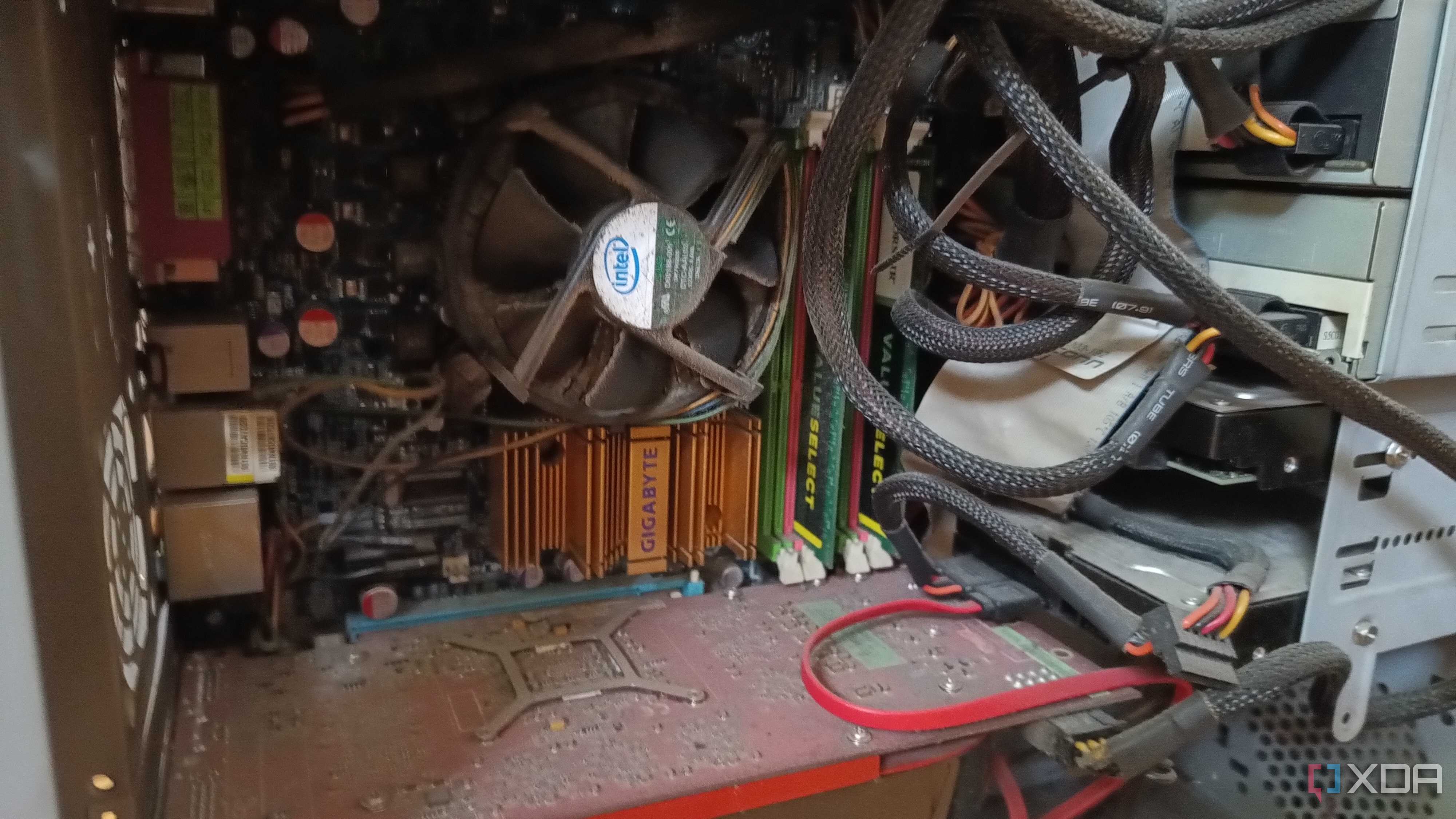 Image of old PC dirty interior