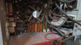 Image of old PC dirty interior
