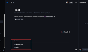 Indicating the automatic backlinks in Outline