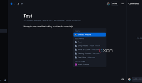 How to use the Outline linking and backlinging feature