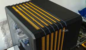 yellow painted corsair air540 pc case