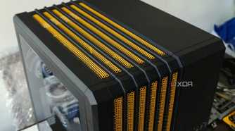 yellow painted corsair air540 pc case