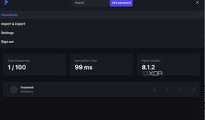 Passky password manager interface