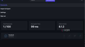 Passky password manager interface