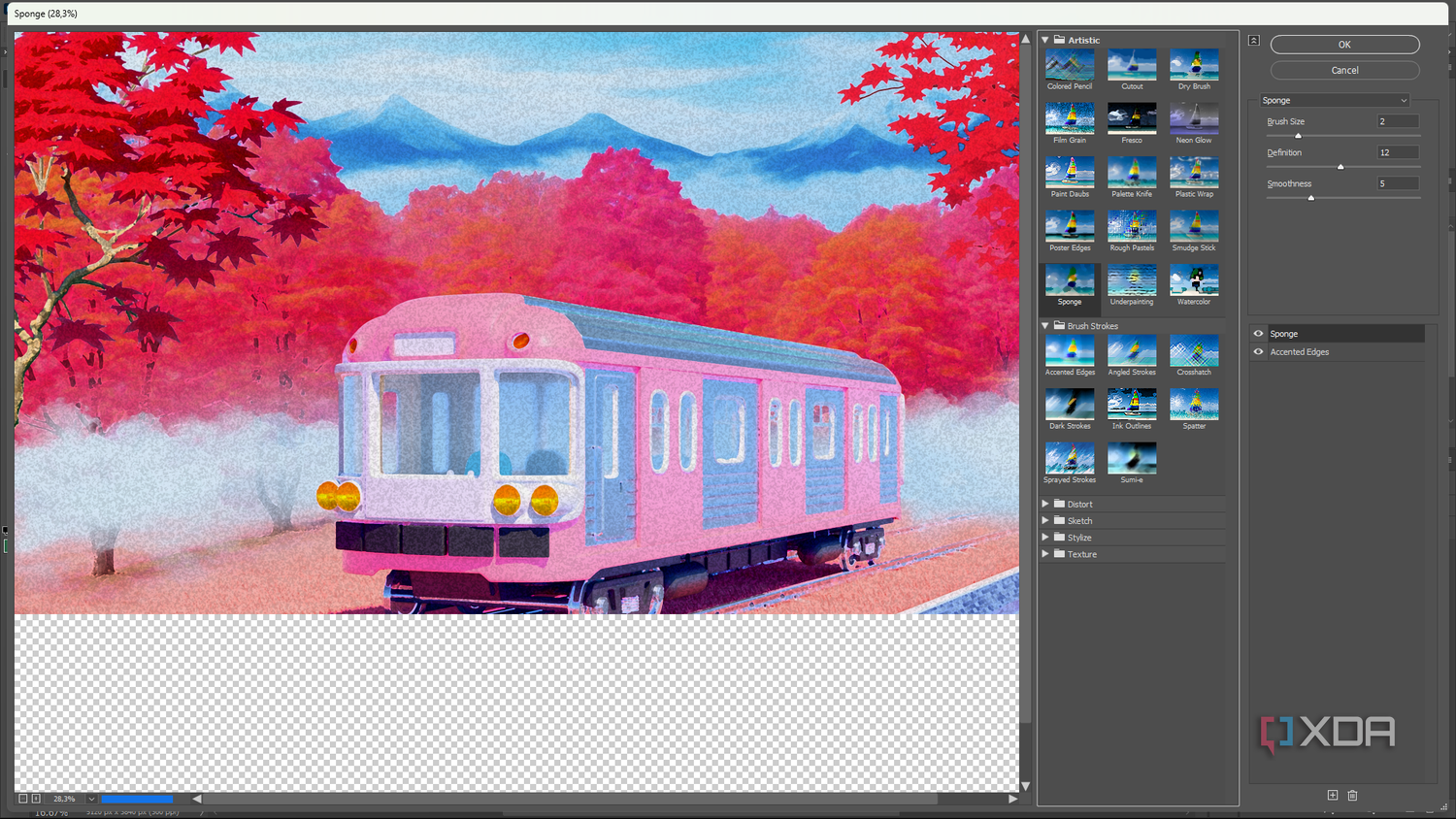 Photoshop filter gallery zoom lag