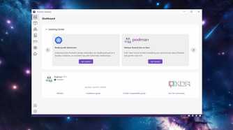 The Dashboard tab in Podman Desktop