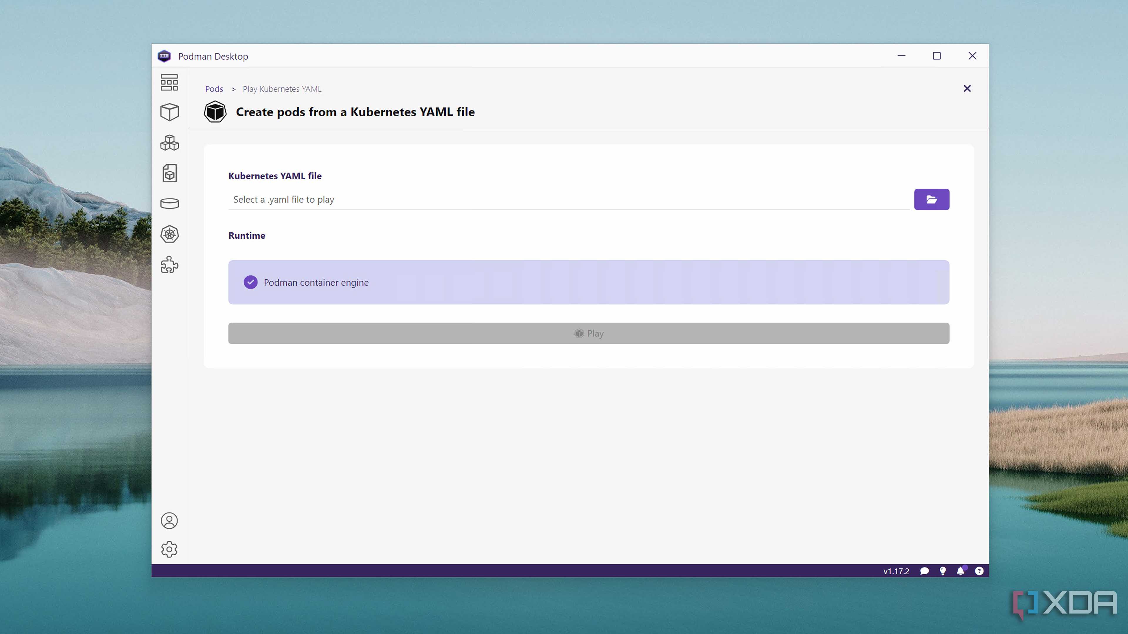 Creating a pod in Podman Desktop