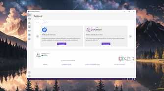 The Dashboard tab in Podman Desktop