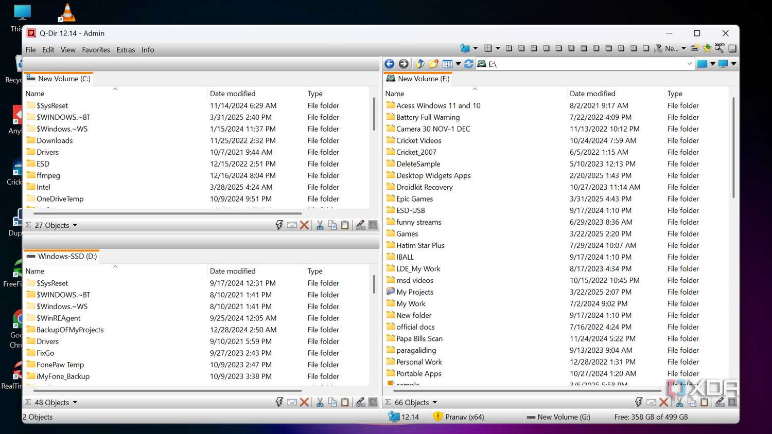 Multiple Pane Menu 5 best dual-pane file managers for Windows power users