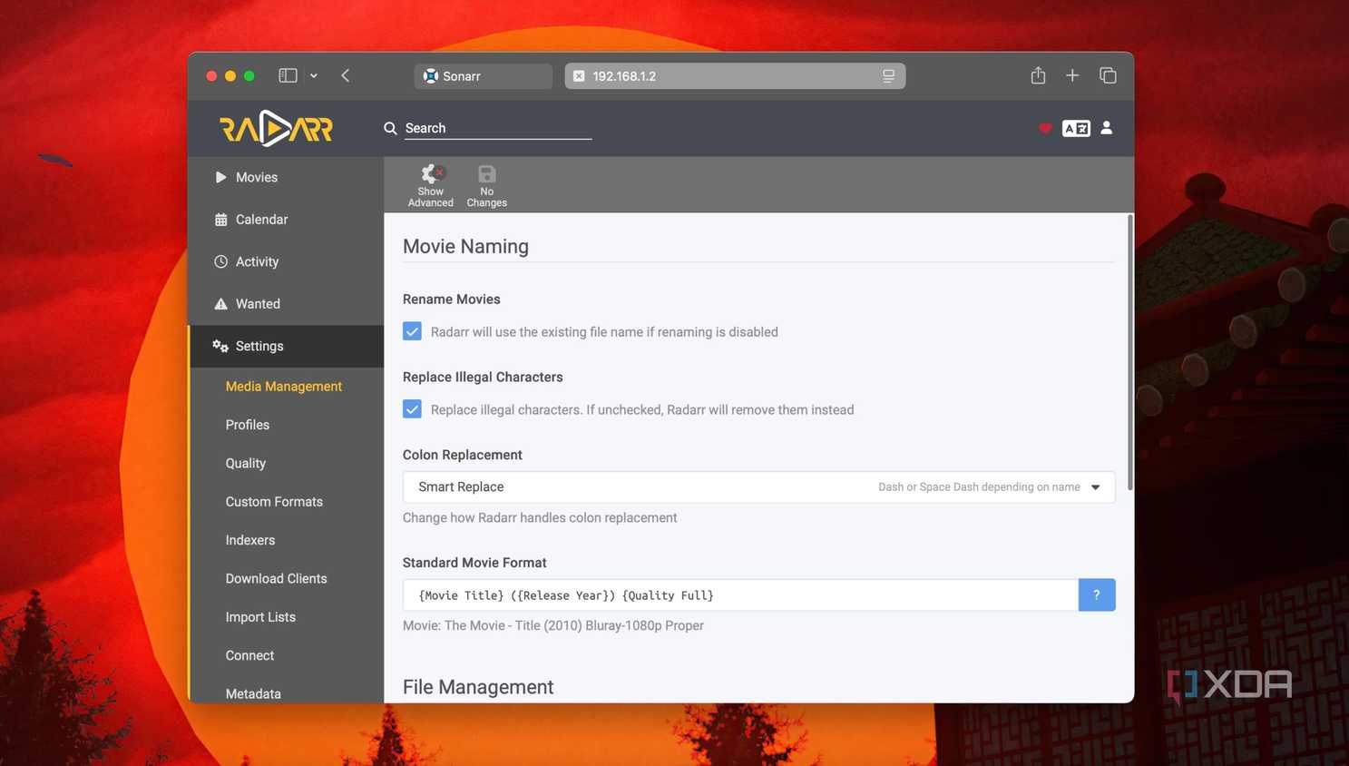 Radarr movie renaming options