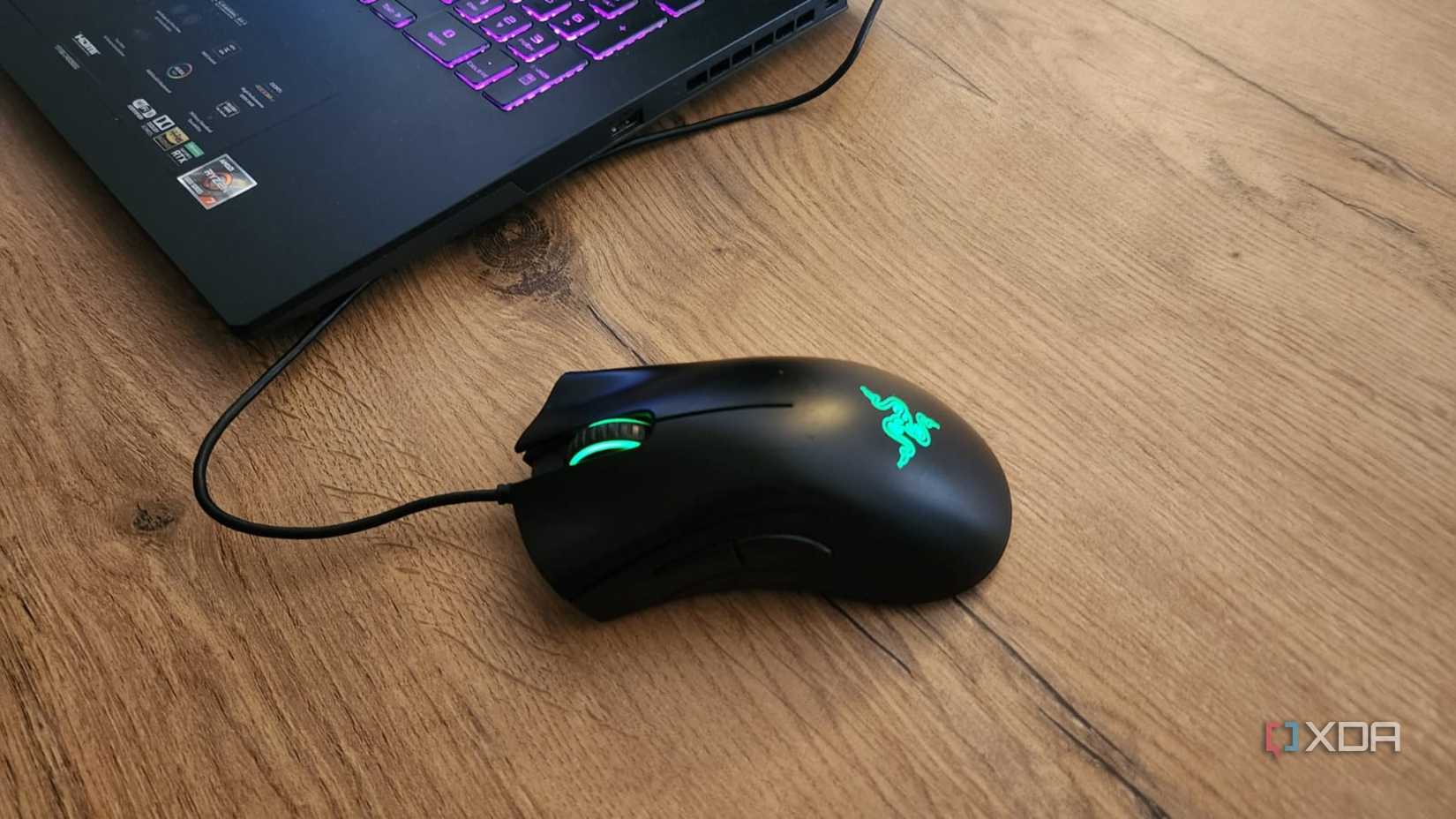 Razer Deathadder with laptop