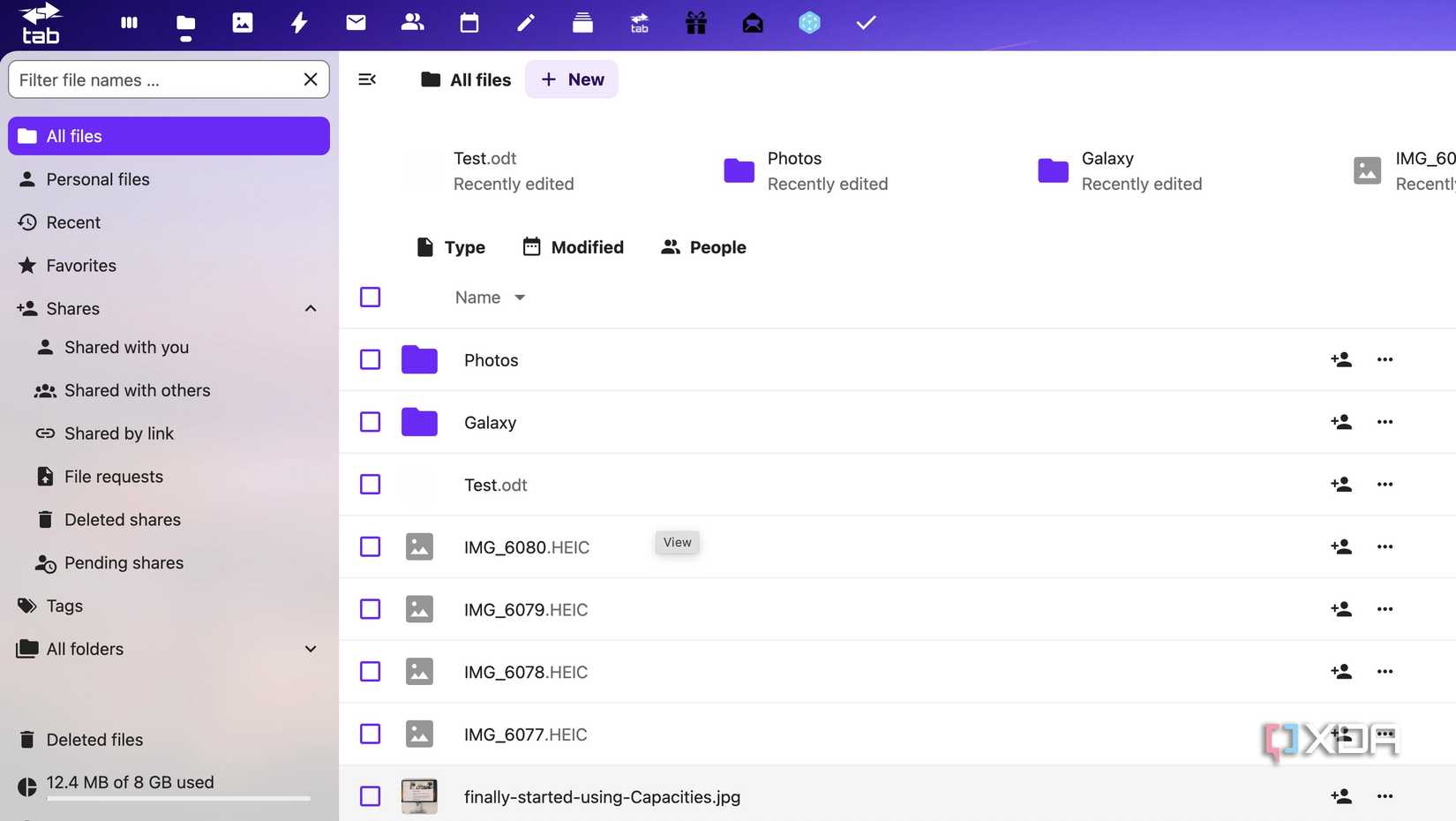 Nextcloud folders