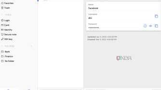 Bitwarden entries