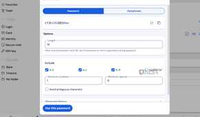 Bitwarden password generator