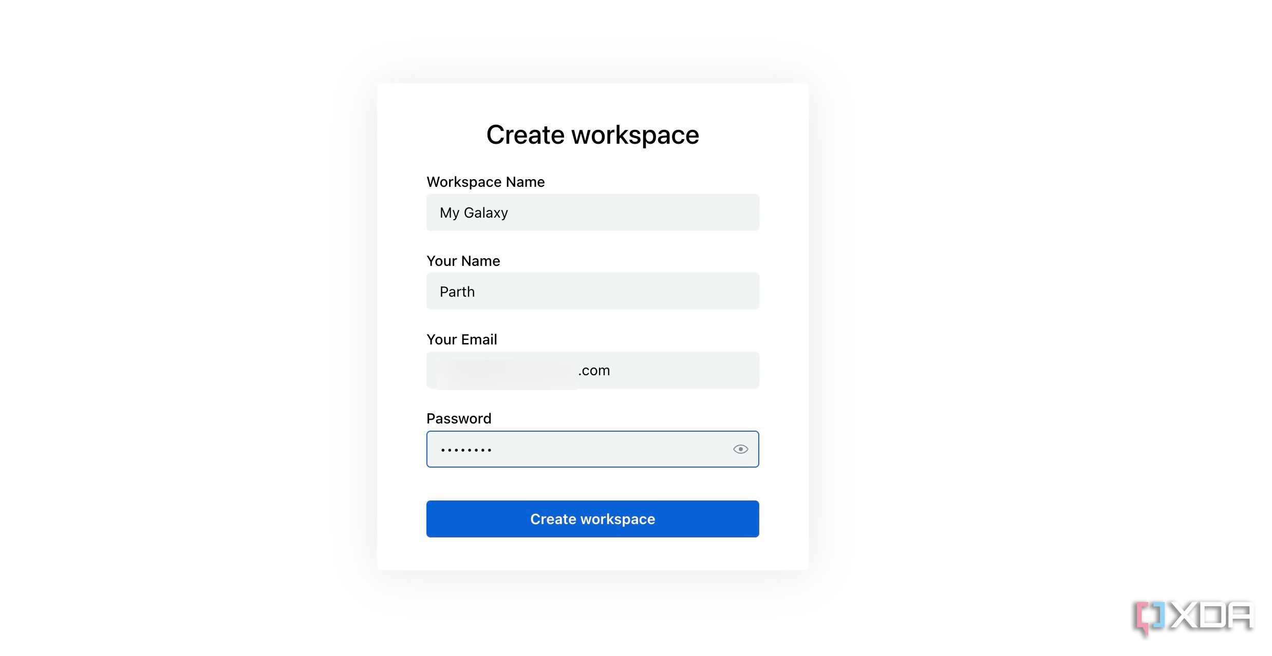 Docmost create workspace