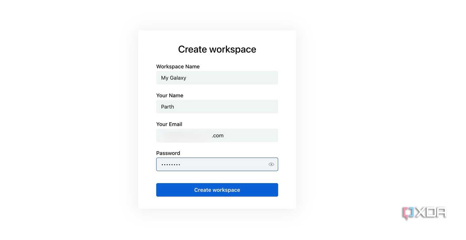 Docmost create workspace