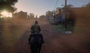 An image from the game Red Dead Redemption 2, showing Arthur Morgan riding a horse.