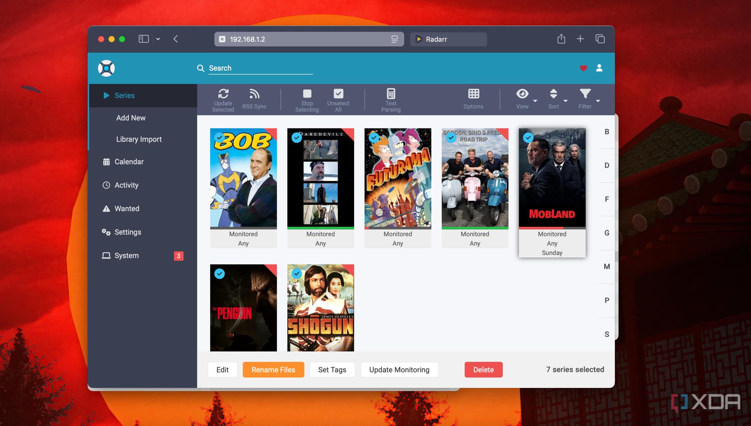 Rename all episodes of shows together in Sonarr