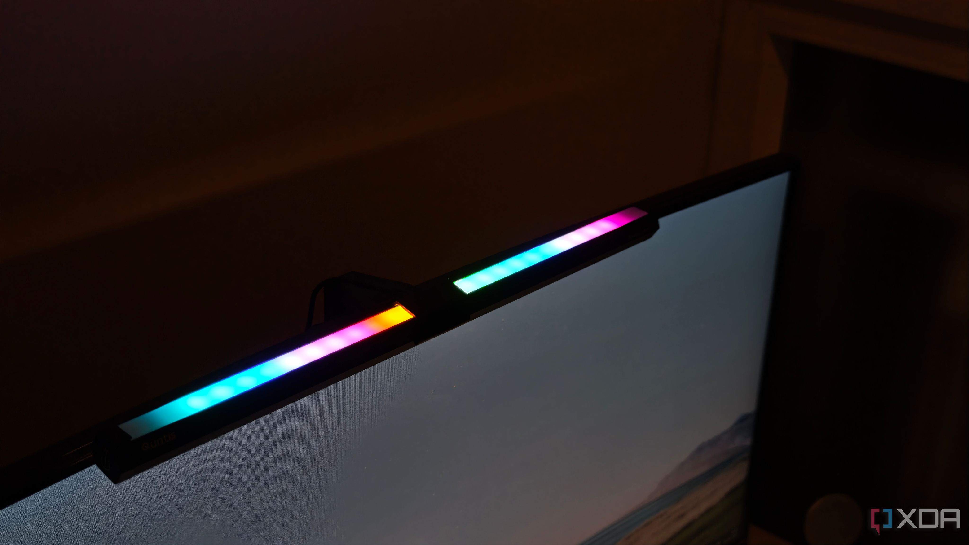 RGB lighting on the monitor light bar