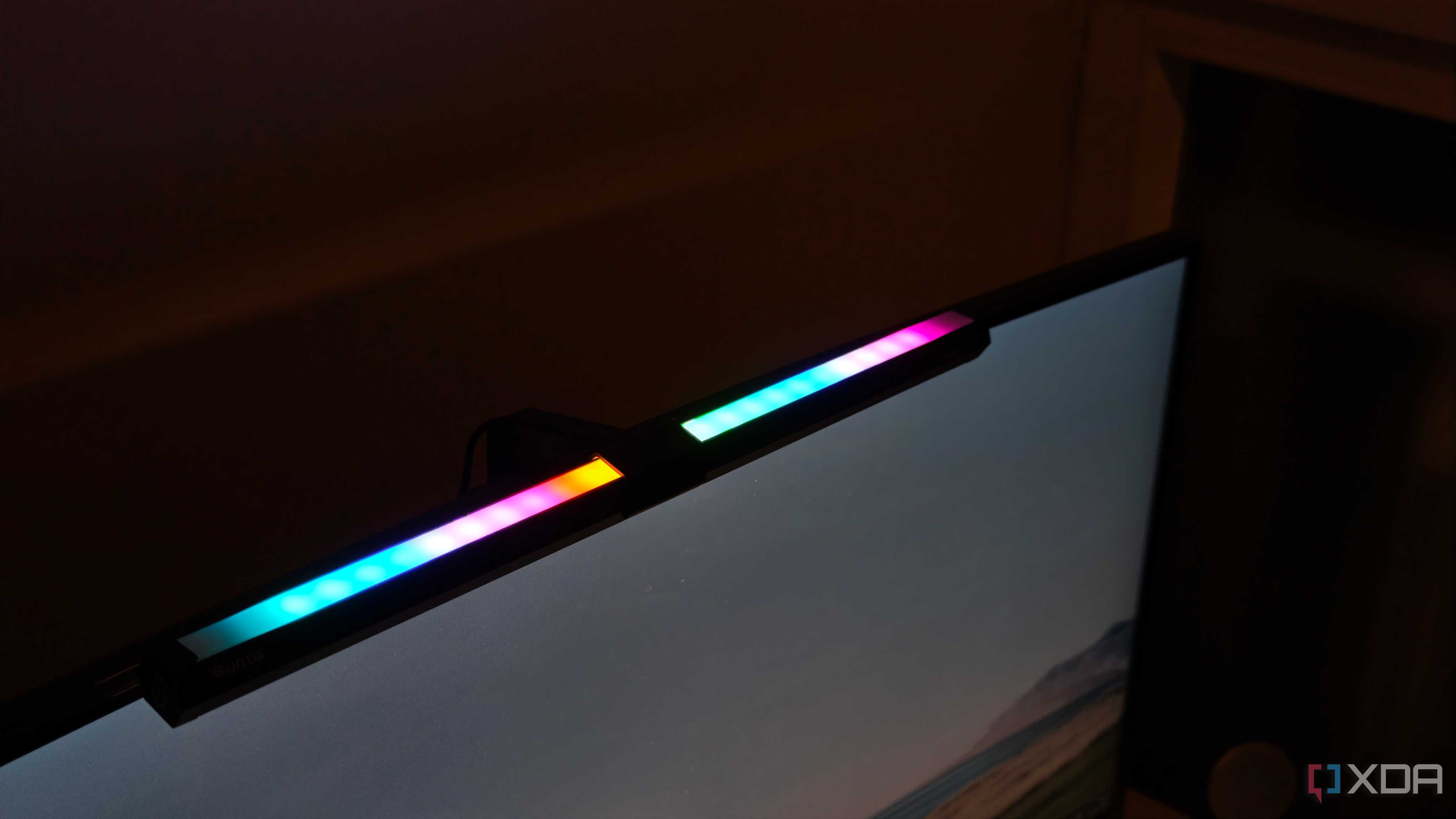 RGB lighting on the monitor light bar