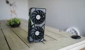 An RTX 4060 sitting on a table.