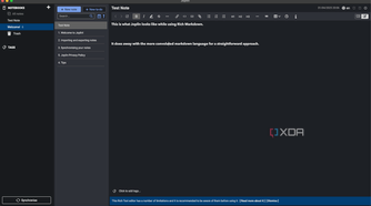 A screenshot of Joplin while using the Rich Markdown plugin.