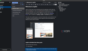 A screenshot of Joplin using the Outline plugin.
