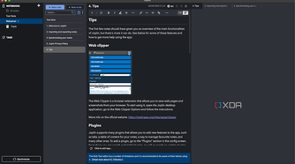 A screenshot of Joplin with the Note Tabs plugin.