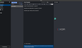A screenshot of Joplin using the Templates plugin.